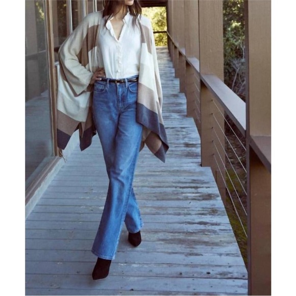 VELVET BY GRAHAM & SPENCER jonas blanket poncho in multi EUC - Picture 2 of 10